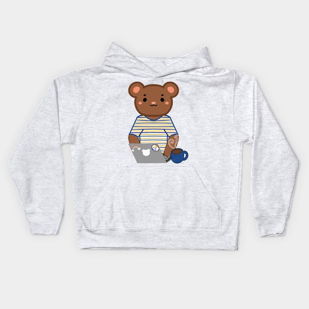 I love computer science bear Kids Hoodie by avadoodle